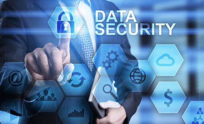 Cybercrime, including email scamming and ransomware attacks, is on the rise. Image of a Data Security key on a keyboard. Cybercrime, including email scamming and ransomware attacks, is on the rise. Image of a Data Security key on a keyboard.